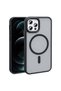 iPhone 12 Pro Case Magsafe Supported Camera Raised Silicone Matte Anti-Fingerprint Butam - 5