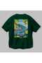 Amalfi Italy 6 Green Oversize Country City Back Printed Unisex T-Shirt 100% Cotton Premium - 3
