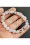 White Agate 8mm round Cut AAA Bracelet, healing crystal - 4