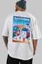 Santorini Greece 3 White Oversize Country City Back Printed Unisex T-Shirt 100% Cotton Premium - 5
