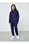 Teen Unisex Navy Blue Regular Fit Cotton Hoodie - 7