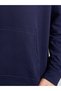 Teen Unisex Navy Blue Regular Fit Cotton Hoodie - 4