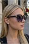 Tanca Vintage Navy Blue Indigo Blue Ultra Light Women's Sunglasses with Uv400 Filter - 2