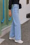 Julia Milano Women's Denim Pants Daily Casual Wear 90's Snow Wash Blue Lycra Super High Waist Loose Jeans Palazzo 2025 - 2