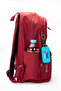 Unisex Claret Red Backpack Clinkır Laptop Compartment Crinkle Waterproof Travel School Bag 40x30x15cm - 4