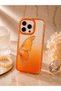 iPhone 15 Pro (6.1 Inch) Compatible Silvery Transparent Butterfly Patterned Color Gradient Processing Stone Detailed Metal Camera Protected Hard Silicone Butterfly Case - 4