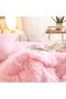 Pink Fluffy Comforter Set, Plush Shaggy Duvet Cover 2 Pieces, Velvet Pink Bedding Twin Bed Set - 8