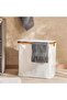 Welton Bamboo Frame Laundry Hamper 53x33x51cm - Cream