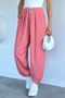Pomegranate Flower Elastic Waist Shalwar Trousers