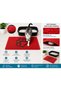 Double Layer Cat Litter Mat with Red Paw Pattern, Non-Slip Base, Waterproof Cat Litter Mat 40X60 cm - 3