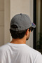 Men's Vintage Gray Baseball Cap Adjustable Distressed Cotton Cap - 7