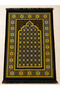 4-Piece Headboard Luxury Velvet Prayer Rug |   Blue, Green, Burgundy, Black |   Soft Textured Prayer Mat - 4