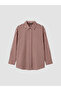Lcw Modest Burgundy Striped Women's Shirt Tunic - 5