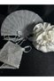 Premium Luxury Bridal Bag with Pearls, Bridal Fan and Albanian Handkerchief - 3