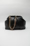 Women's Black Clutch Portfolio Chain Crossbody Hand and Shoulder Bag - 2