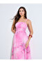 Pink Tie Dye Print Strappy Tiered Maxi Dress - 2