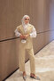 Beige Lined Vest and Trousers Dabıl Set - 3