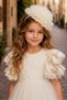Girls' Evening Dress with Buckle Accessories, Princess Dress, Birthday and Party Dress - 4