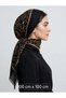 Hijab for All Seasons, Black with Mustard Pattern, 1 Piece, High Quality, Useful, Beautiful, Stylish (100 cm X 100 cm) - 3