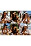 Foldable Roll-Up Straw Visor Hat, Women's Summer Straw Sun Hat, Portable Beach Hat in a Bag - 4