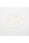 تي شيرت مطرز بأكمام قصيرة أبيض اللون