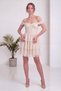 Women's Corset-Look Layered Skirted Lace Mini Dress Brown, Aqua Green, Ecru, Black, Burgundy - 4