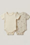 Baby 2-Piece Camisole Bodysuit Set - 100% Cotton Short Sleeve Snap-On Bodysuits
