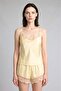 Regular Fit Strappy Tulle Detailed Satin Pajama Set H0353Ax26Sm - 3
