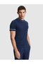 Navy Blue Slim Fit 100% Cotton Crew Neck Knitwear T-Shirt 50320794-Vr033 - 3