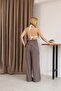 Pareo Detailed Palazzo Trousers Mink - 5