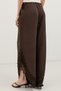 Bitter Brown Lace Embroidered Women's Trousers - 3