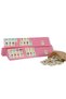 Large Size Wooden Pink Okey Set |   Melamine Stone, Premium Okey Set with 4 Dice
