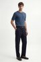 Navy Blue Tapered Fit Men's Trousers - 8