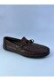Brown Lace-Up Men's Genuine Leather Loafer - 2