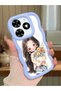 Tecno Spark 20C Compatible Case Camera Protector Blue Silicone Couple Phone Case Girl Pattern
