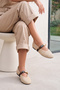 Women's Strappy Stoned Mary Jane Daily Ballet Flats Usira Beige Straw - 2