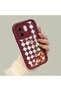 Infinix Smart 9 Compatible Case Camera Protector Burgundy Silicone Couple Phone Case Floral Pattern - 2