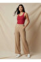 Regular Fit Mid-Rise Wide Leg Pants - 2