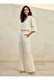 Wide Leg High-Rise Trousers with Elasticated Waistband - 3