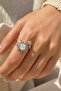 Women's Steel Sun Stress Ring Adjustable Color Does Not Fade - 5