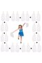12 Pairs (24 Pieces) White Color 23 April 19 May 29 October School Performance Pompoms - 2