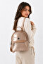 Gold Women's Parachute Fabric Lightweight Daily Backpack Multi-Compartment Zippered School Travel City Use - 3