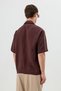 Burgundy Patterned Lyocell Men's Relax Fit Shirt - 4