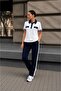Women's Polo Collar Double Sailor Tracksuit Set - 4