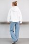 Women's Oversize Sweatshirt Hoodie Spicy Mood White – Hooded, 3 Thread Fleece, Kangaroo Pocket - 5
