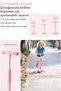 3-Wheel Kids Scooter with Led Lights and Music Foldable Adjustable Length 3 Height Adjustments Children's Scooter - 2