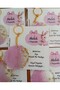 Rabbit Themed Card Round Keychain 10 Pieces Babyshower Birthday Baby Gifts - 7