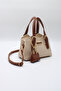 Women's Cream-Tan Crossbody Hand and Shoulder Bag with Front Accessory Detail and Charm Accessory - 5