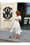 Romantic Balloon Sleeve Square Neck Button Detailed Women's Midi Dress - 7