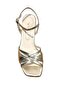 639038 Cross-Strapped Square Heeled Thin Platform Evening Dress Shoes'Heel 7.5 cm' - 2